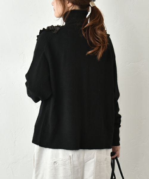 hagumu｜フリルクルーネックカーデ [[ha-CD-31]][C]