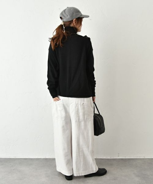 hagumu｜フリルクルーネックカーデ [[ha-CD-31]][C]