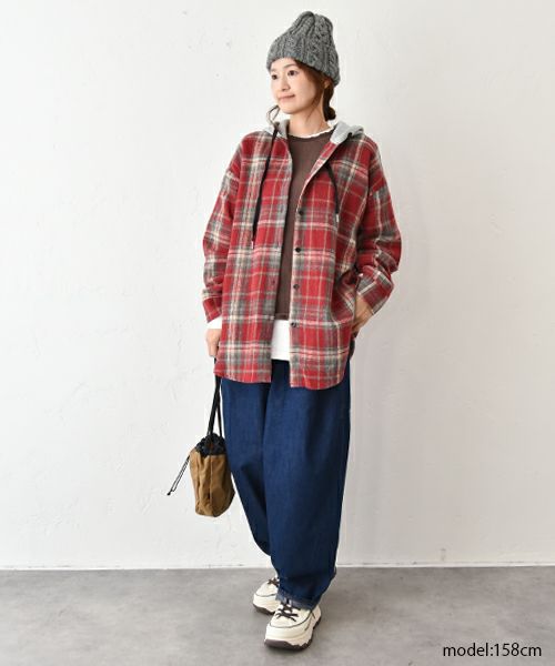 IN THE MARKET｜裏起毛フード付きシャツ [[4267041]][C]