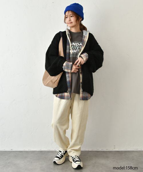 IN THE MARKET｜裏起毛フード付きシャツ [[4267041]][C]