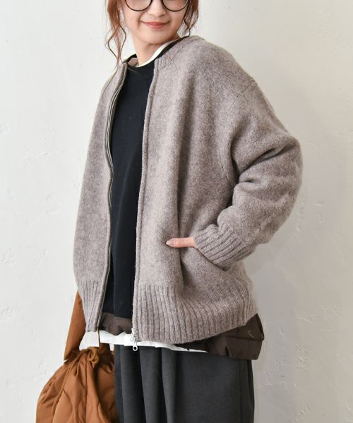 Our.｜ダブルジップ クルーネック ブルゾン[Ou-CD-06]][C]