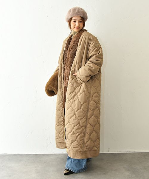 HUMS｜キルティングロングコート [[HU-JK-05]][C]