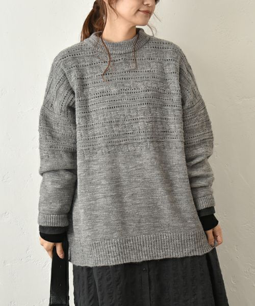 SUN VALLEY｜模様編みスラブニット [[SN8007254]][C]