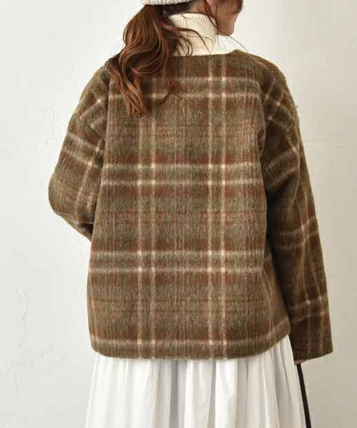 tukuroi｜シャギーチェックジャケット [[TK824250]][C]