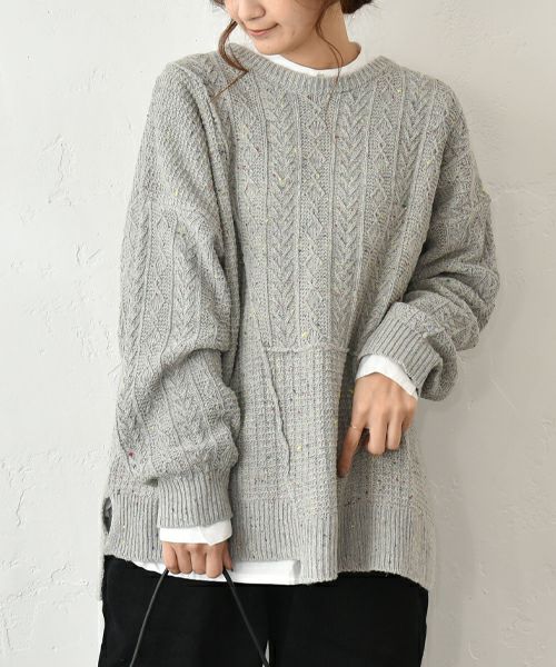 hagumu｜カラーネップリメイク風ニット [[41055352]][C]