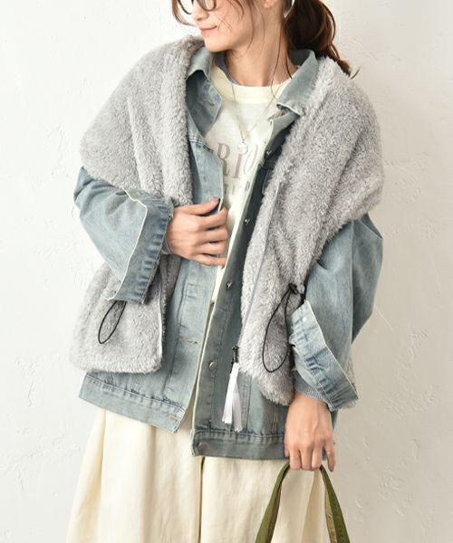 REEED｜ボアバックデザインベスト [[BL000582]][C]