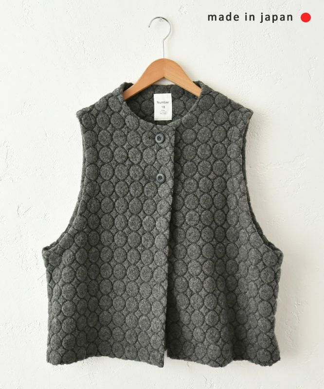  No18｜ドットジャガードベスト [[CE1VE251101]][C]