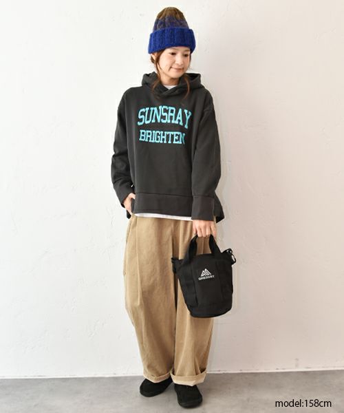 Our.｜スウェットロゴ入りデザインパーカー [[C-9045-1]][C]