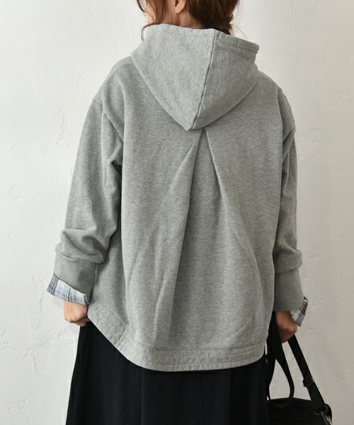 Our.｜スウェットロゴ入りデザインパーカー [[C-9045-1]][C]