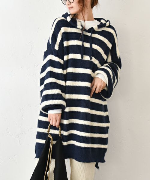 IN THE MARKET｜ボーダーニットチュニック [[C-2513]][C]