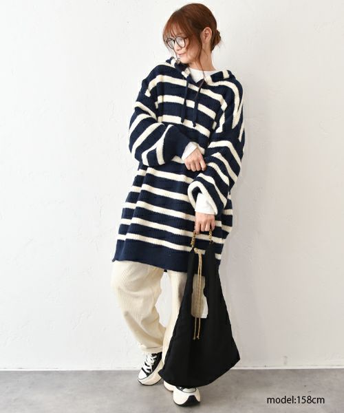 IN THE MARKET｜ボーダーニットチュニック [[C-2513]][C]