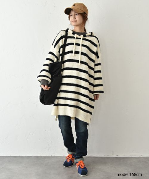 IN THE MARKET｜ボーダーニットチュニック [[C-2513]][C]