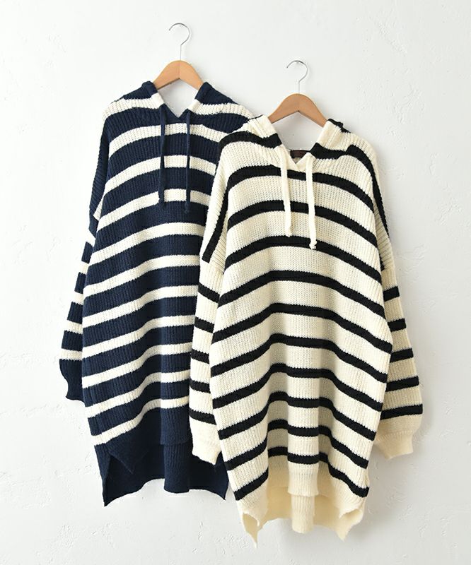  IN THE MARKET｜ボーダーニットチュニック [[C-2513]][C]