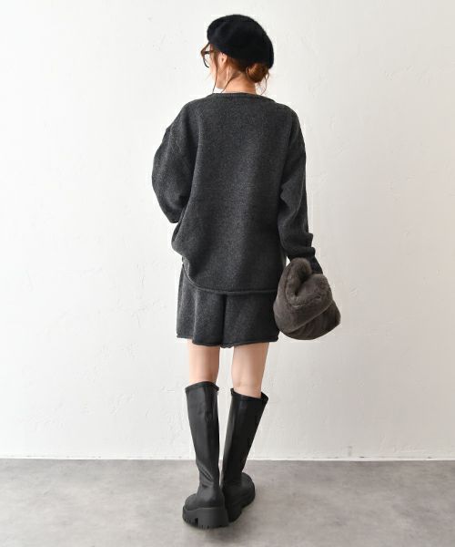 HUMS｜ニットショートパンツセットアップ [[C-5124]][C]