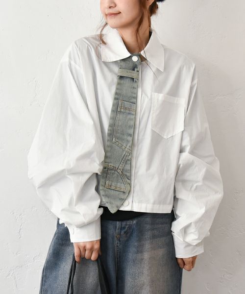 MICALLE MICALLE｜タイ付きデザインシャツ [[MMH135HDC]][C]