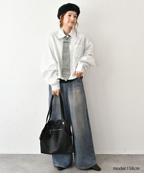 MICALLE MICALLE｜タイ付きデザインシャツ [[MMH135HDC]][C]