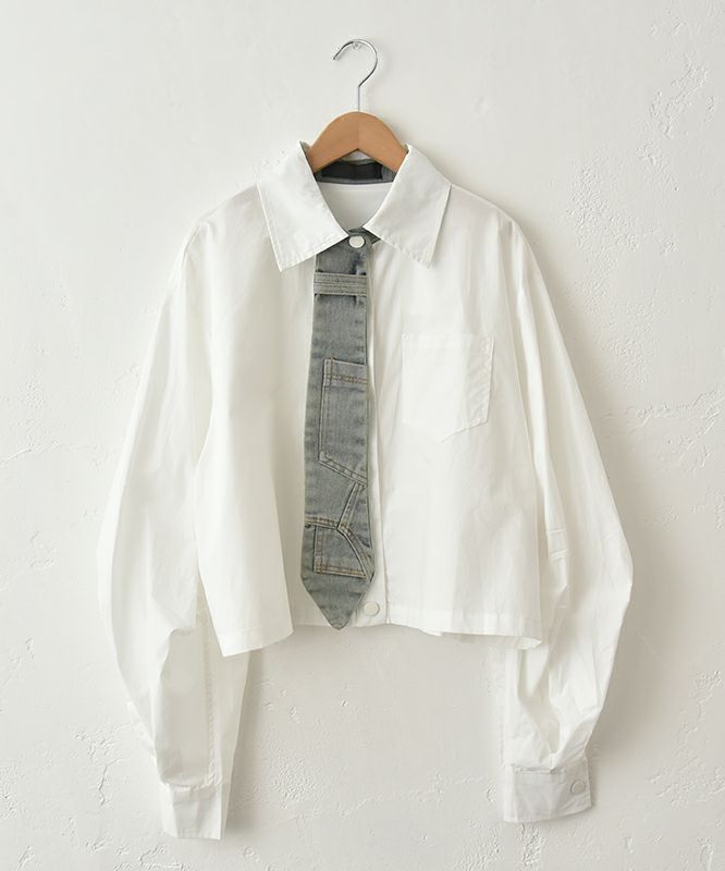 MICALLE MICALLE｜タイ付きデザインシャツ [[MMH135HDC]][C]