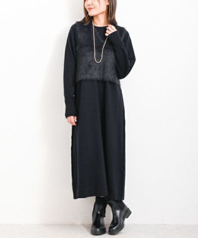 siro de labonte｜前後2wayハイツイストスムースロングワンピース