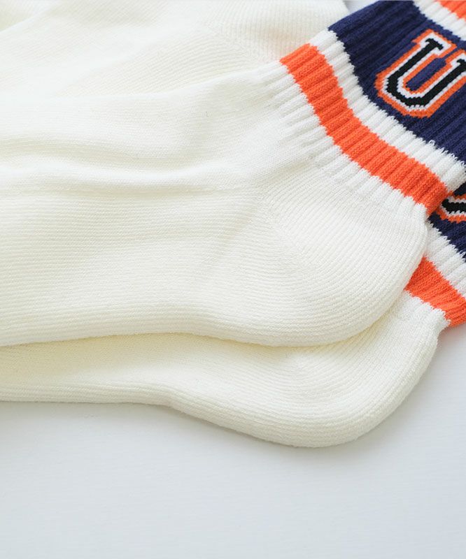  UNIVERSAL　OVERALL｜カレッジロゴ レディース3Pソックス [[LU-619]][C]