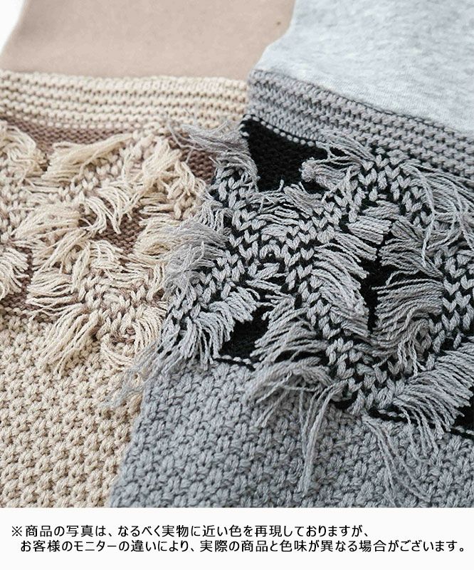 day standard｜袖柄フリンジプルオーバー [[K54022-28]][D]