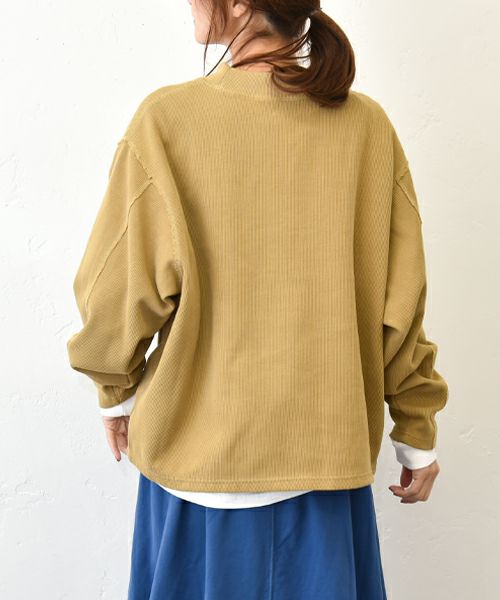 Our.｜カットリブ素材　モックネックプルオーバー [[C-9044]][C]