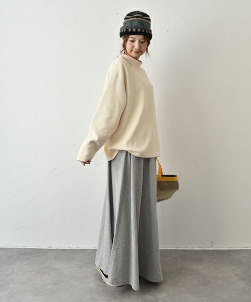 Our.｜カットリブ素材　モックネックプルオーバー [[C-9044]][C]