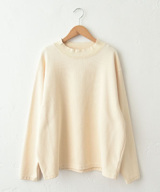 Our.｜カットリブ素材　モックネックプルオーバー [[C-9044]][C]