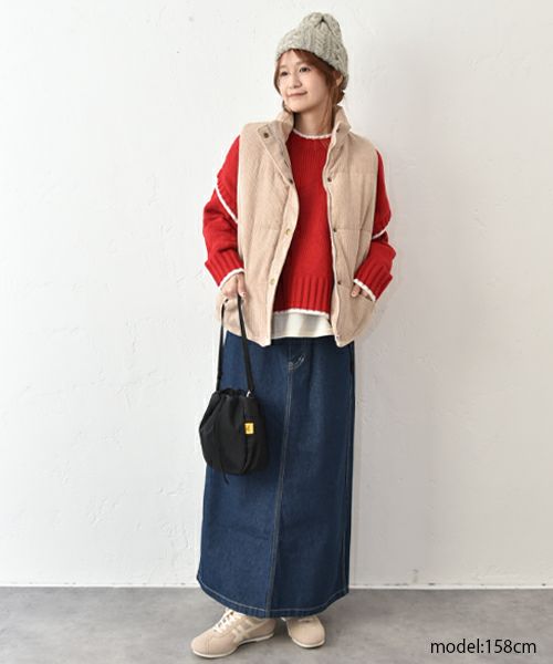 IN THE MARKET｜配色ニットプルオーバー [[HU-825352]][C]