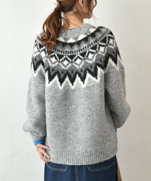 IN THE MARKET｜杢ストレッチノルディックプルオーバー [[HUG-5631A106]][C]