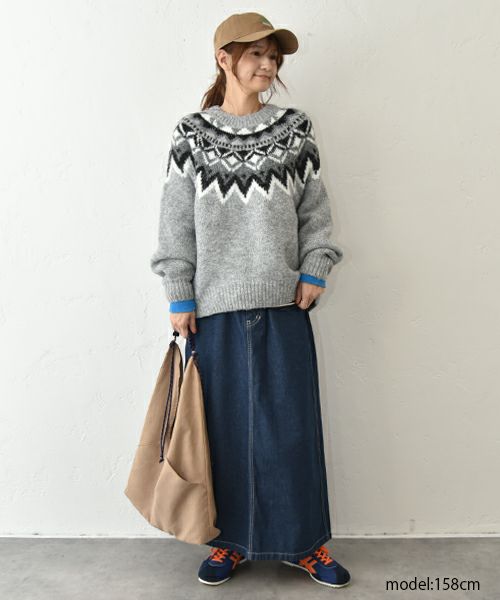 IN THE MARKET｜杢ストレッチノルディックプルオーバー [[HUG-5631A106]][C]