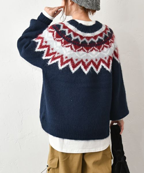 IN THE MARKET｜杢ストレッチノルディックプルオーバー [[HUG-5631A106]][C]