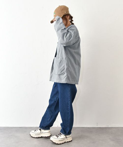 GO TO HOLLYWOOD｜ストライプシャンブレー パジャマシャツ [[32580102]][C]