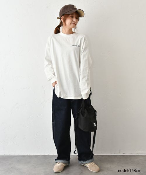 IN THE MARKET｜ラウンドヘムBIGシルエットプリントロンT [[40015352]][C]