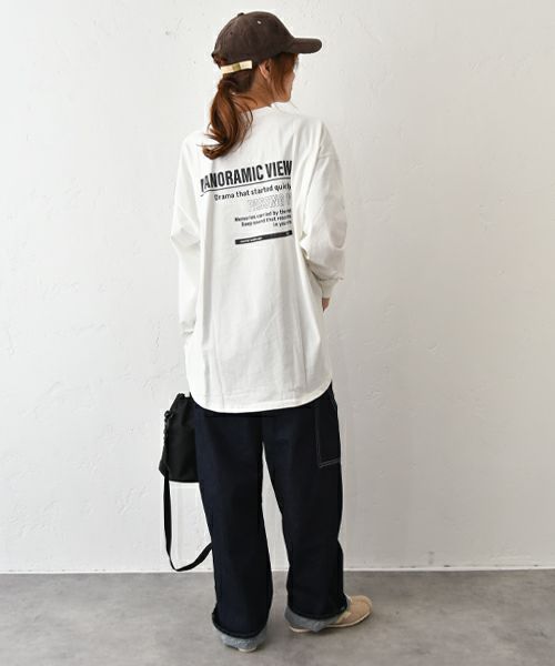 IN THE MARKET｜ラウンドヘムBIGシルエットプリントロンT [[40015352]][C]