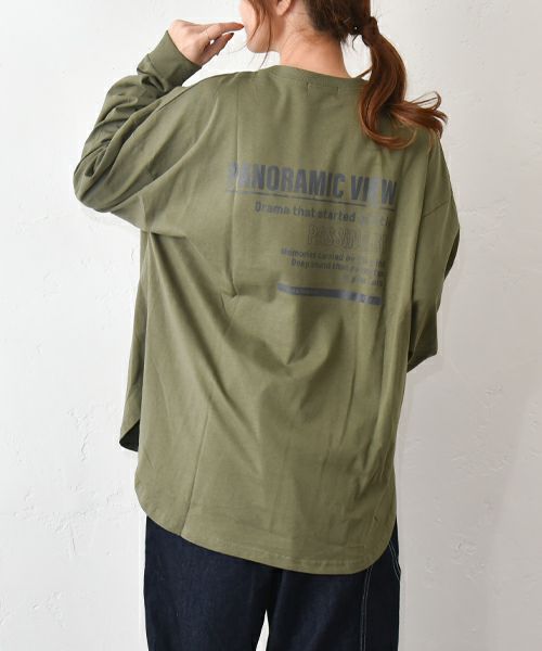 IN THE MARKET｜ラウンドヘムBIGシルエットプリントロンT [[40015352]][C]