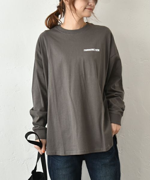 IN THE MARKET｜ラウンドヘムBIGシルエットプリントロンT [[40015352]][C]