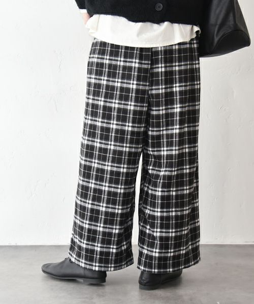 hagumu｜チェックイージータックパンツ [[95269081]][C]