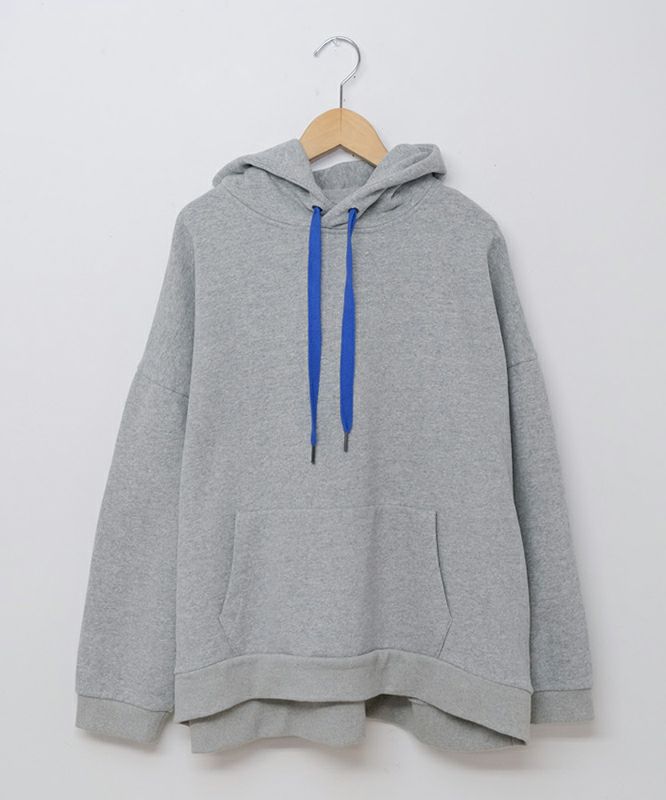 Our.｜裏起毛スウェット　配色ストリングパーカー [[C-9046]][C]