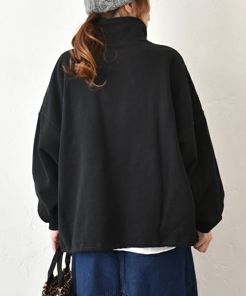 IN THE MARKET｜ハーフジップ裏起毛スウェット （裾ドローコード付き）[[C-2440]][C]