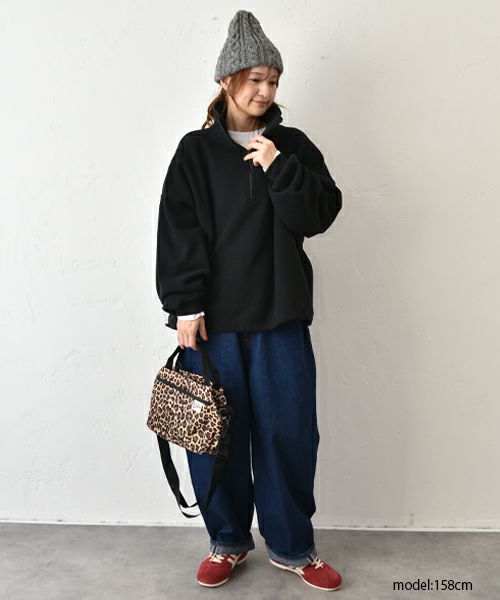 IN THE MARKET｜ハーフジップ裏起毛スウェット （裾ドローコード付き）[[C-2440]][C]
