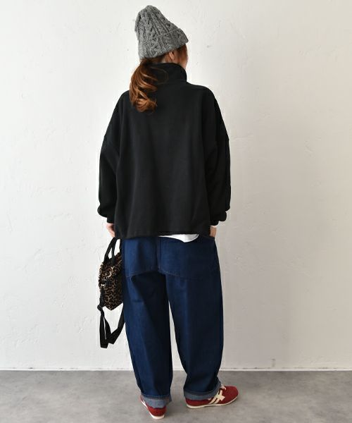 IN THE MARKET｜ハーフジップ裏起毛スウェット （裾ドローコード付き）[[C-2440]][C]
