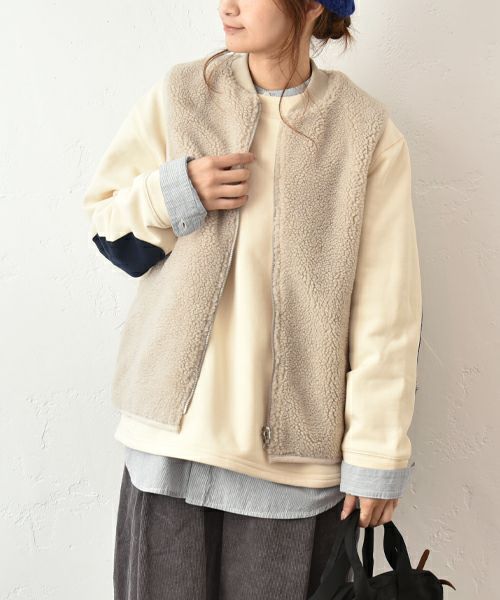 Our.｜ボア×ナイロン リバーシブルベスト [[C-9049]][C] | ma28 ONLINE