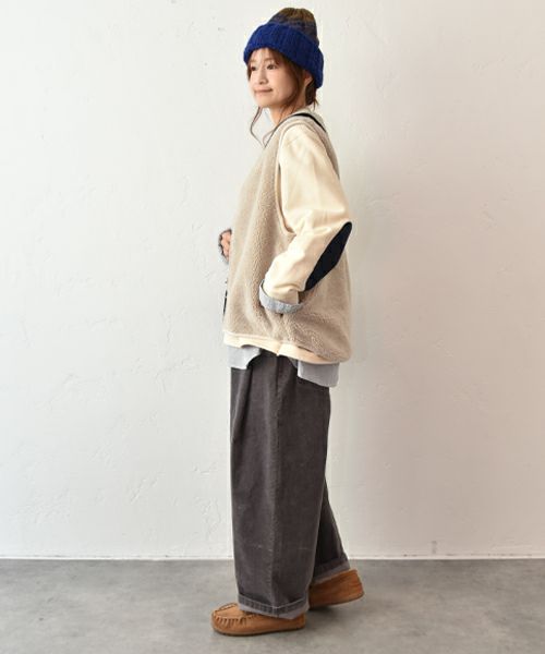 Our.｜ボア×ナイロン　リバーシブルベスト [[C-9049]][C]