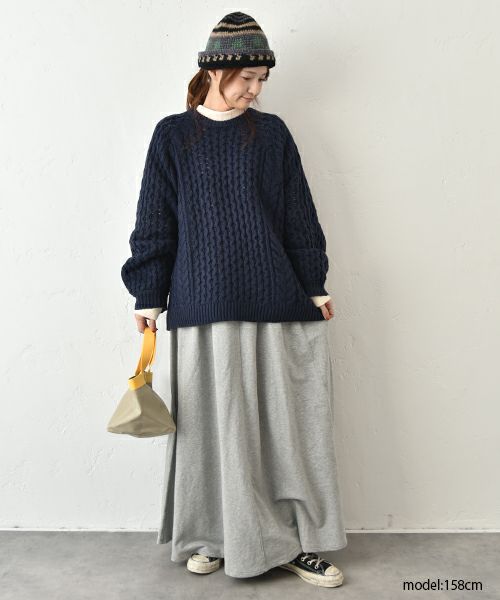 Our.｜ケーブル編みざっくりニットプルオーバー [[MT-0483]][C]