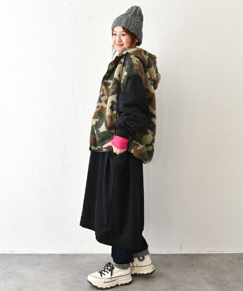 IN THE MARKET｜カモフラ柄ボアベスト [[C-2517]][C]