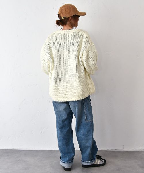 IN THE MARKET｜ロービングケーブルショート丈ニット [[HUG-3411S120]][C]