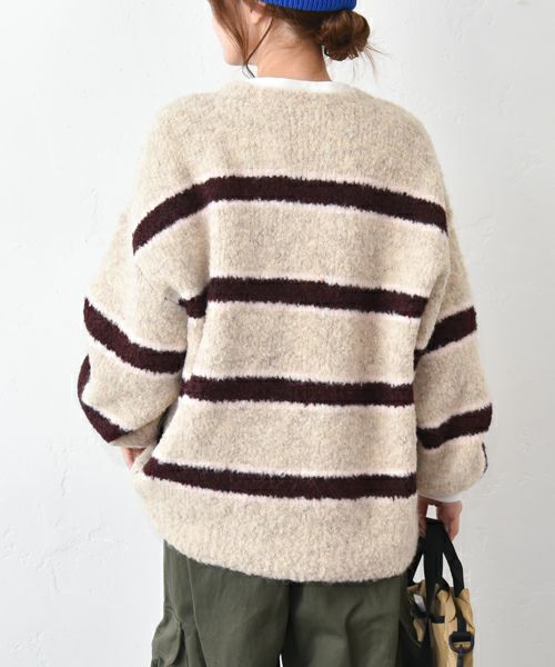 IN THE MARKET｜ブークレ ボーダーニット [[HUG-1561F120]][C]