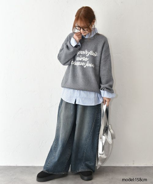 HUMS｜デニムワイドバギーパンツ [[C-5132]][C]