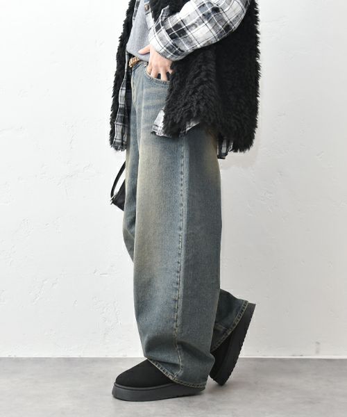 HUMS｜デニムカーブパンツ [[C-5133]][C]