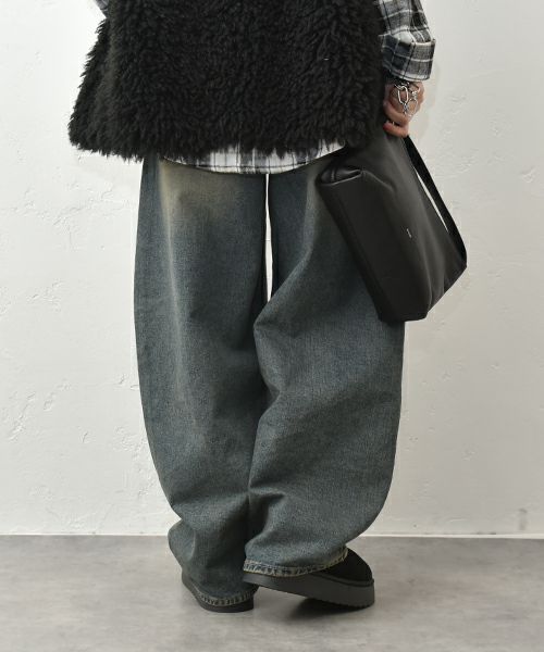 HUMS｜デニムカーブパンツ [[C-5133]][C]